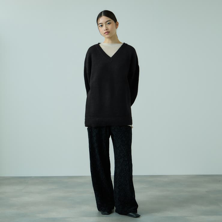 アルパカタッチVネックニットプルオーバー≪手洗い可能≫ | VICKY | 詳細画像3 