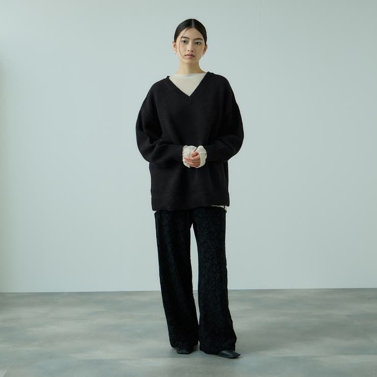 アルパカタッチVネックニットプルオーバー≪手洗い可能≫ | VICKY | 詳細画像4 