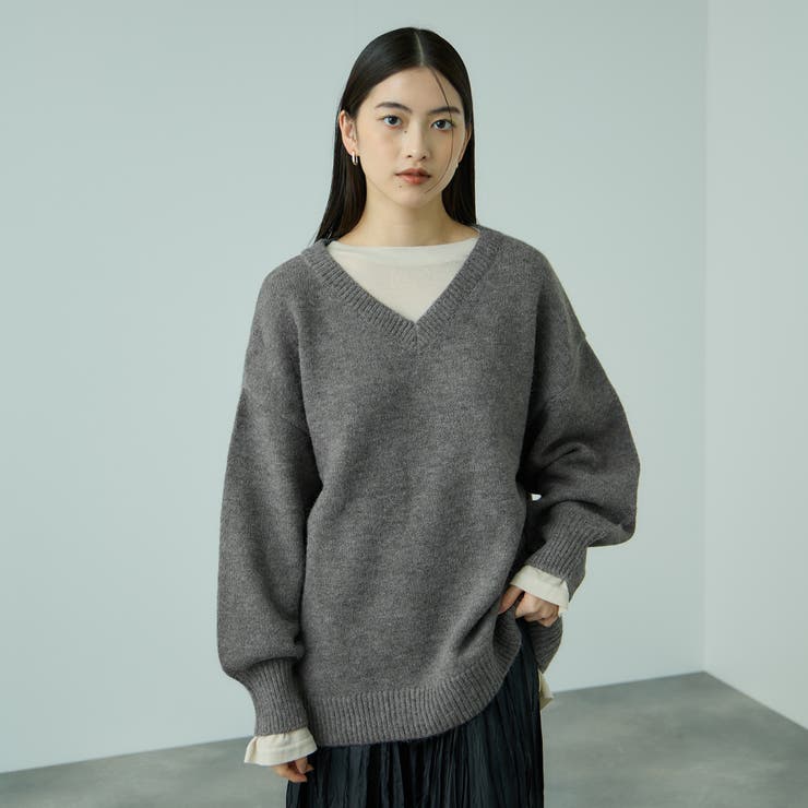 アルパカタッチVネックニットプルオーバー≪手洗い可能≫ | VICKY | 詳細画像8 