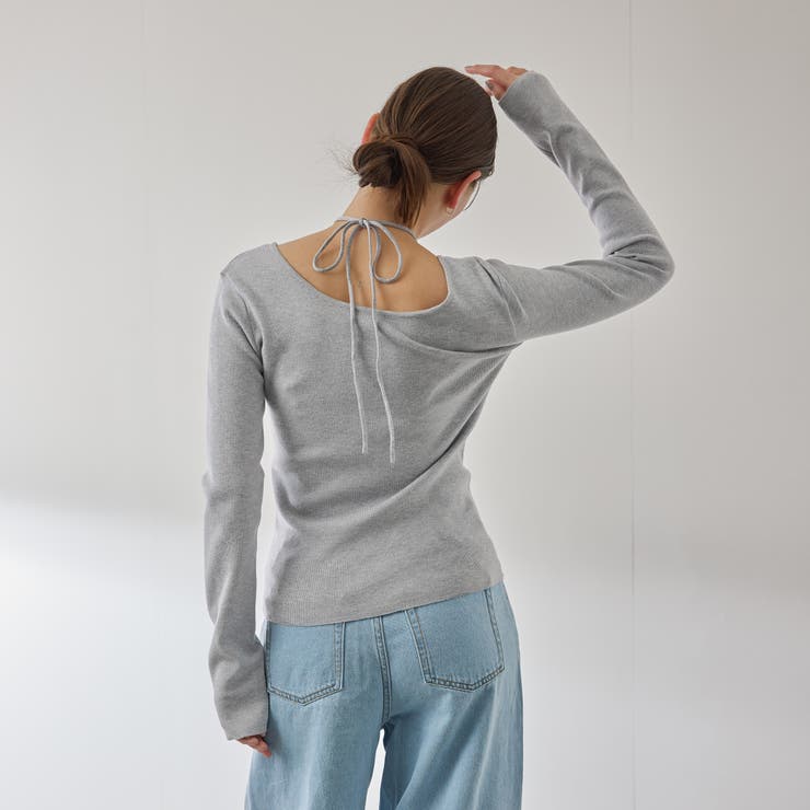 ストリング付バレエネックリブニット≪手洗い可能≫ | VICKY | 詳細画像10 