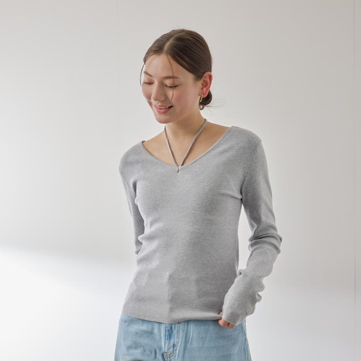 ストリング付バレエネックリブニット≪手洗い可能≫ | VICKY | 詳細画像11 