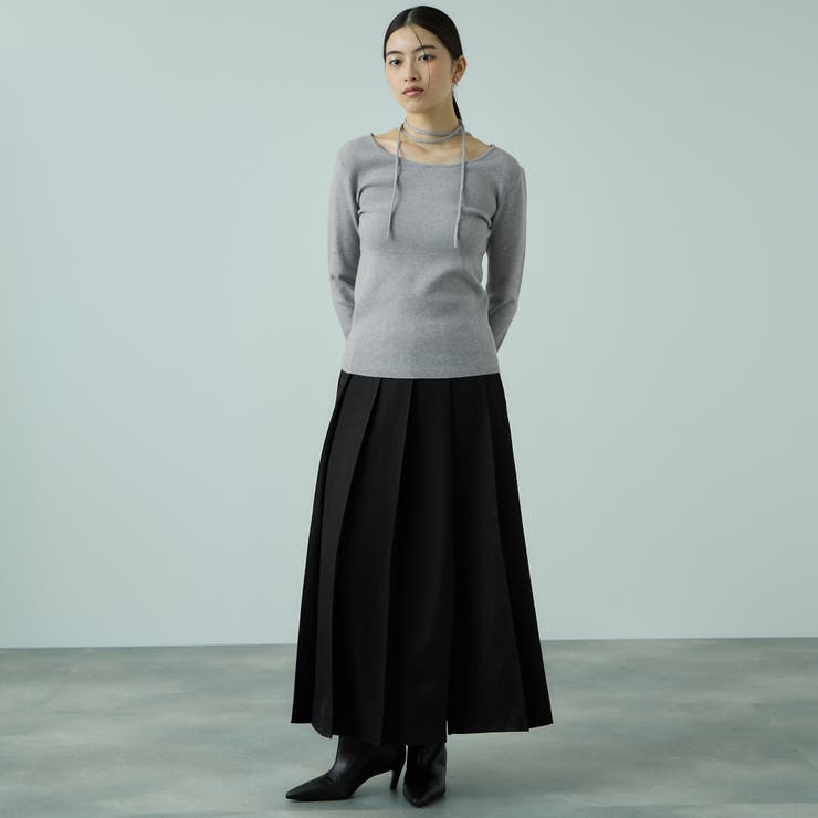 ストリング付バレエネックリブニット≪手洗い可能≫ | VICKY | 詳細画像13 