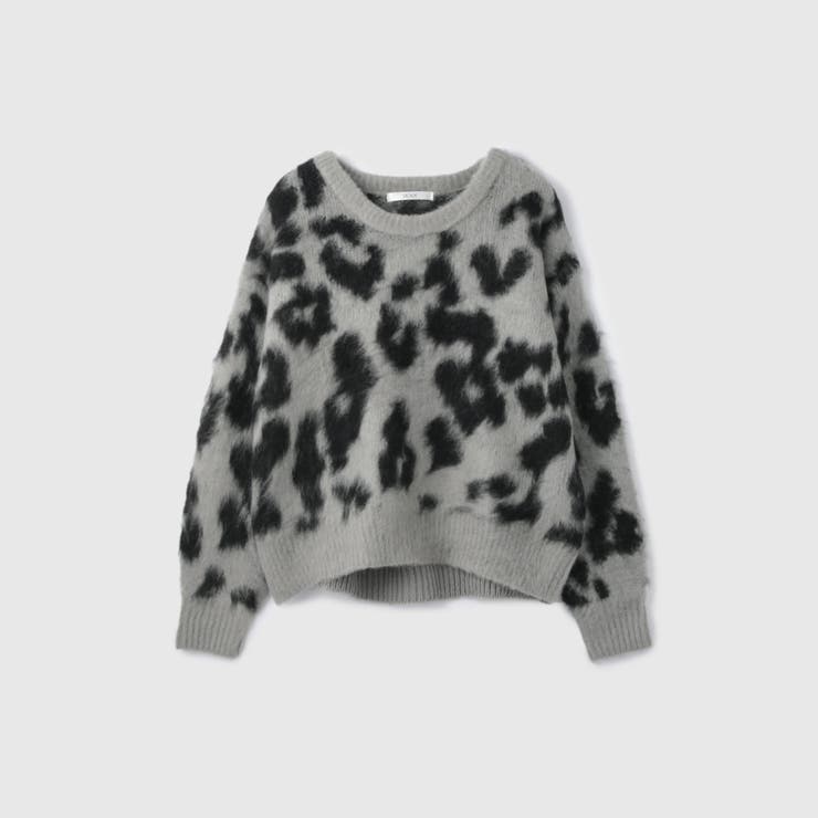 レオパードジャガードシャギーニットプルオーバー | VICKY | 詳細画像9 