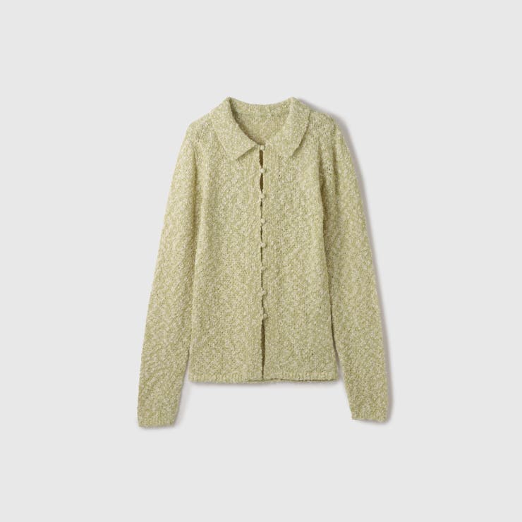 ＜陰影で魅せる＞ツイード風MIXスラブポロカーデ | VICKY | 詳細画像13 