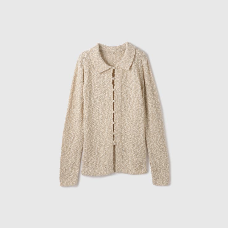 ＜陰影で魅せる＞ツイード風MIXスラブポロカーデ | VICKY | 詳細画像14 