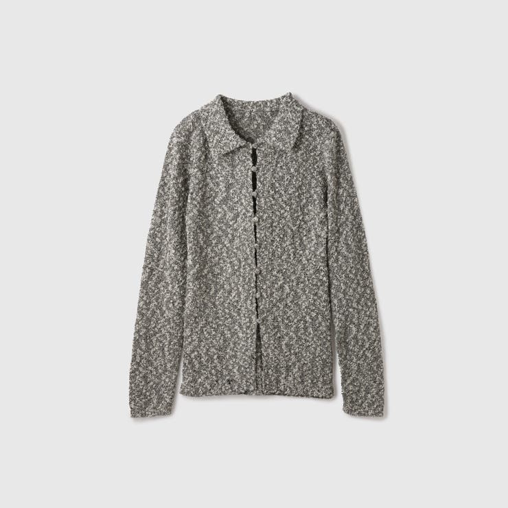 ＜陰影で魅せる＞ツイード風MIXスラブポロカーデ | VICKY | 詳細画像15 