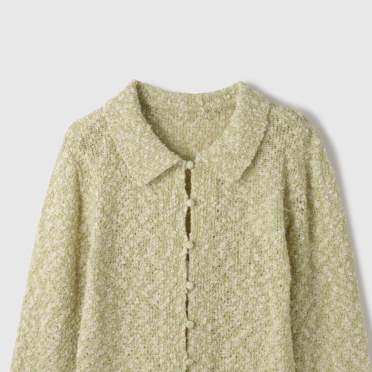 ＜陰影で魅せる＞ツイード風MIXスラブポロカーデ | VICKY | 詳細画像17 