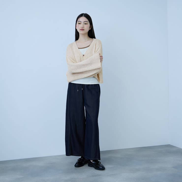 テープヤーンショート丈カーディガン | VICKY | 詳細画像3 