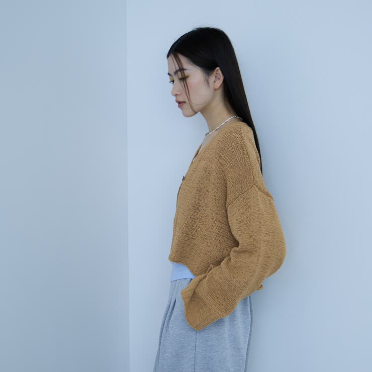 テープヤーンショート丈カーディガン | VICKY | 詳細画像9 