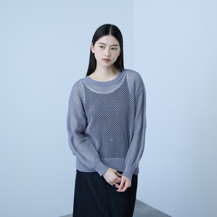 ブルー | クルーネックワイドプルオーバー | VICKY