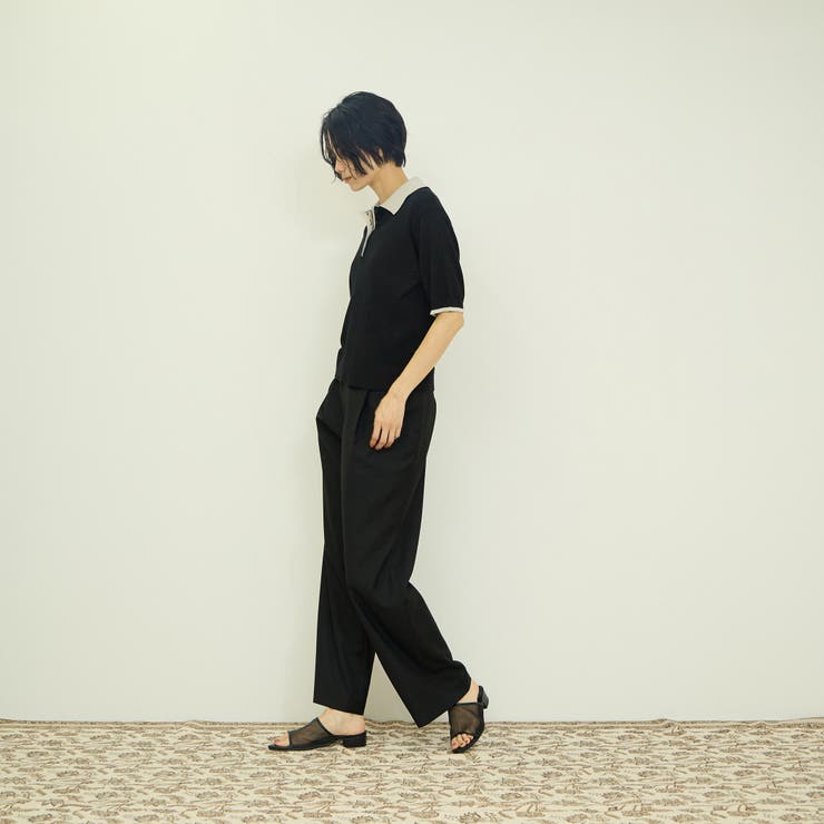 レーヨンナイロン配色ポロニット | VICKY | 詳細画像11 