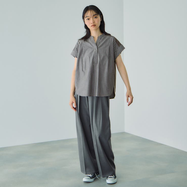 ストライプフェイスキーネックブラウス≪洗濯機で洗える≫ | VICKY | 詳細画像10 