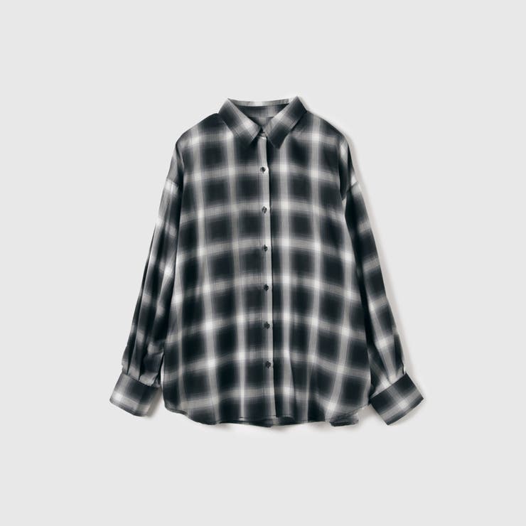 オンブレーチェックオーバーサイズシャツ≪手洗い可能≫ | VICKY | 詳細画像13 
