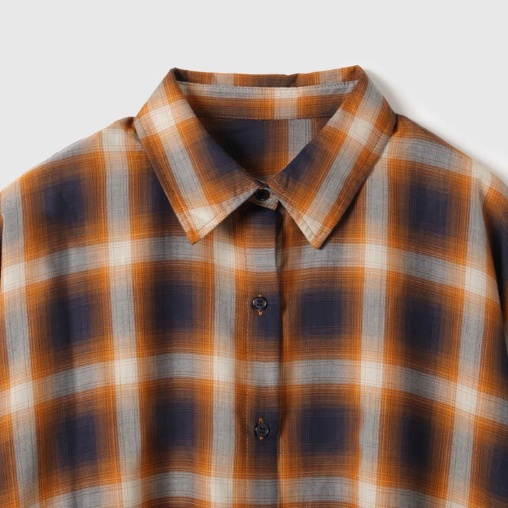 オンブレーチェックオーバーサイズシャツ≪手洗い可能≫ | VICKY | 詳細画像17 