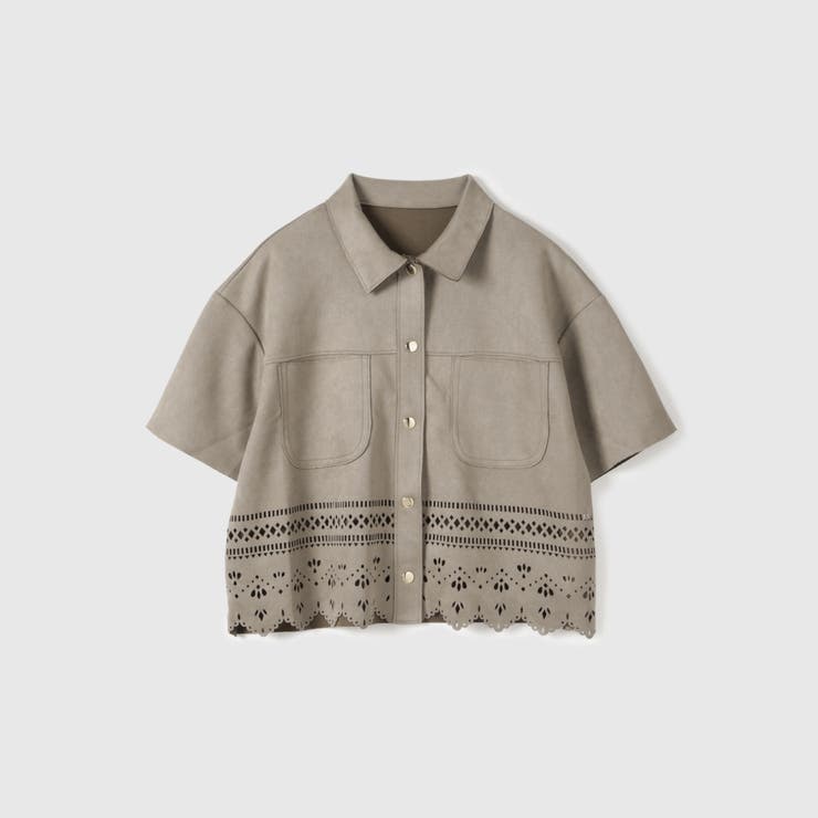 スカラップヘムカットスウェードシャツ≪手洗い可能≫ | VICKY | 詳細画像10 