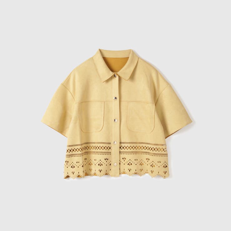 スカラップヘムカットスウェードシャツ≪手洗い可能≫ | VICKY | 詳細画像11 