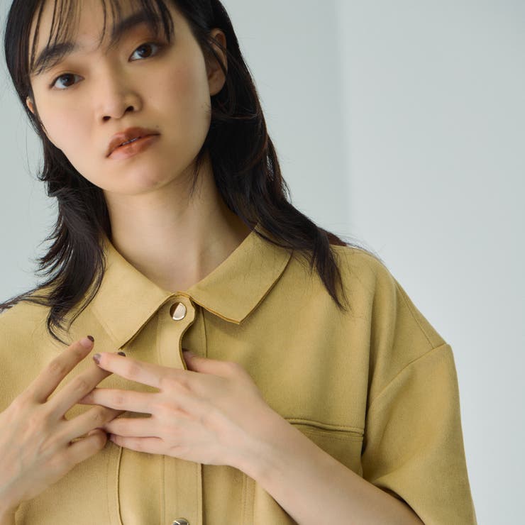 スカラップヘムカットスウェードシャツ≪手洗い可能≫ | VICKY | 詳細画像5 