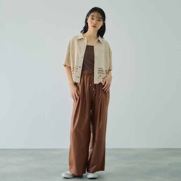 スカラップヘムカットスウェードシャツ≪手洗い可能≫ | VICKY | 詳細画像9 