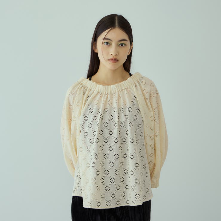 フラワーレーススモックブラウス≪手洗い可能≫ | VICKY | 詳細画像3 