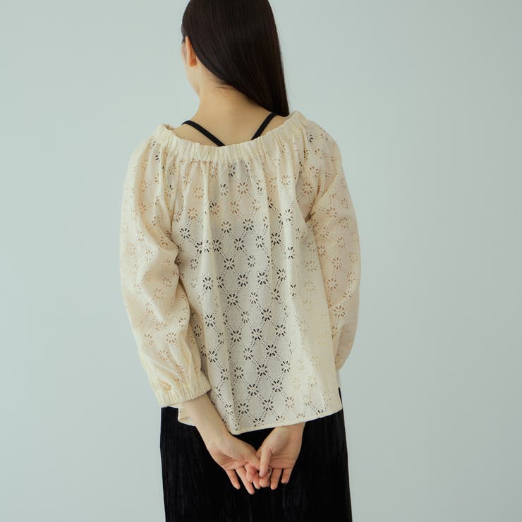 フラワーレーススモックブラウス≪手洗い可能≫ | VICKY | 詳細画像5 