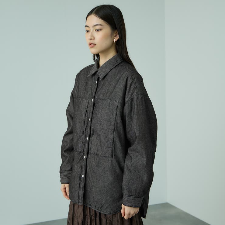 パデッドデニムビッグシャツ≪洗濯機で洗える≫ | VICKY | 詳細画像2 