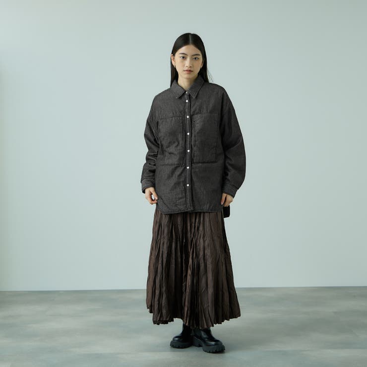 パデッドデニムビッグシャツ≪洗濯機で洗える≫ | VICKY | 詳細画像3 