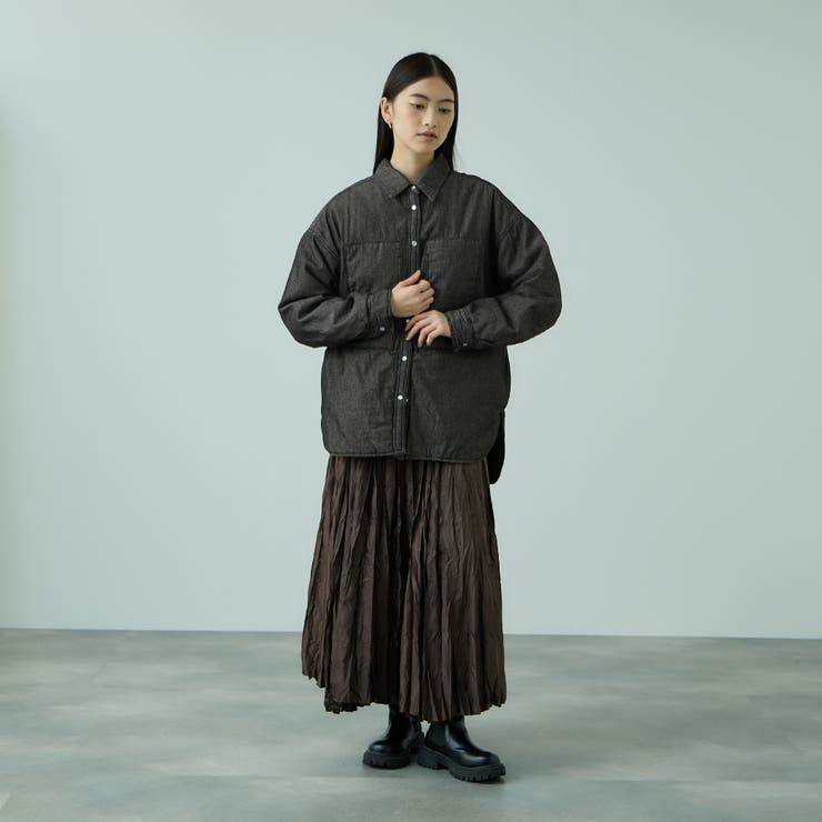 パデッドデニムビッグシャツ≪洗濯機で洗える≫ | VICKY | 詳細画像4 