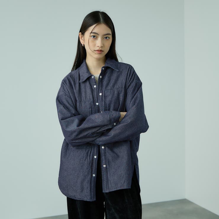 パデッドデニムビッグシャツ≪洗濯機で洗える≫ | VICKY | 詳細画像5 