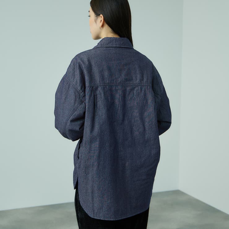 パデッドデニムビッグシャツ≪洗濯機で洗える≫ | VICKY | 詳細画像7 