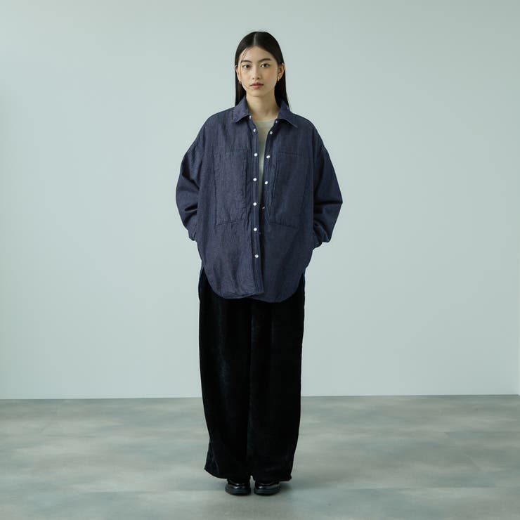 パデッドデニムビッグシャツ≪洗濯機で洗える≫ | VICKY | 詳細画像9 