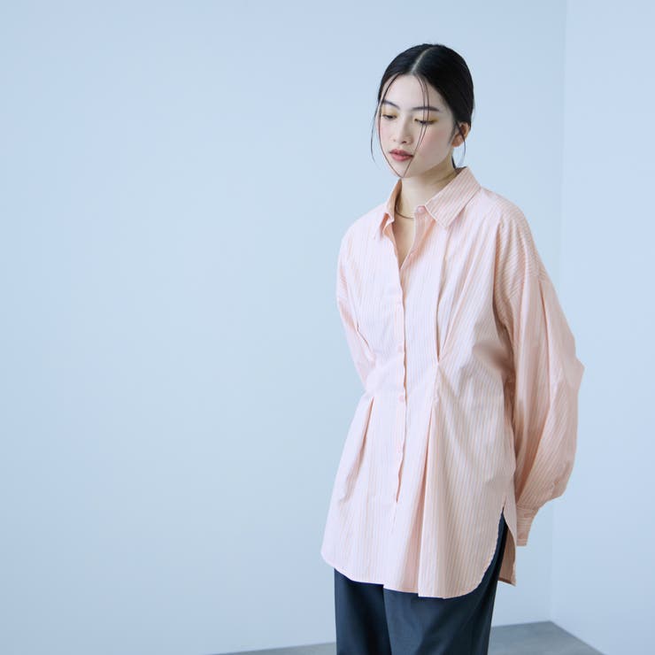 《きちんと映え》ストライプウエストタックシャツ | VICKY | 詳細画像1 