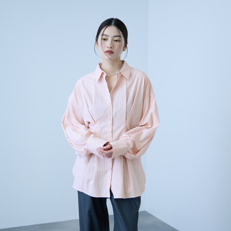 《きちんと映え》ストライプウエストタックシャツ | VICKY | 詳細画像2 