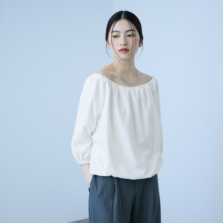 オフホワイト | 【キレカジ】撥水バルーンブラウス | VICKY