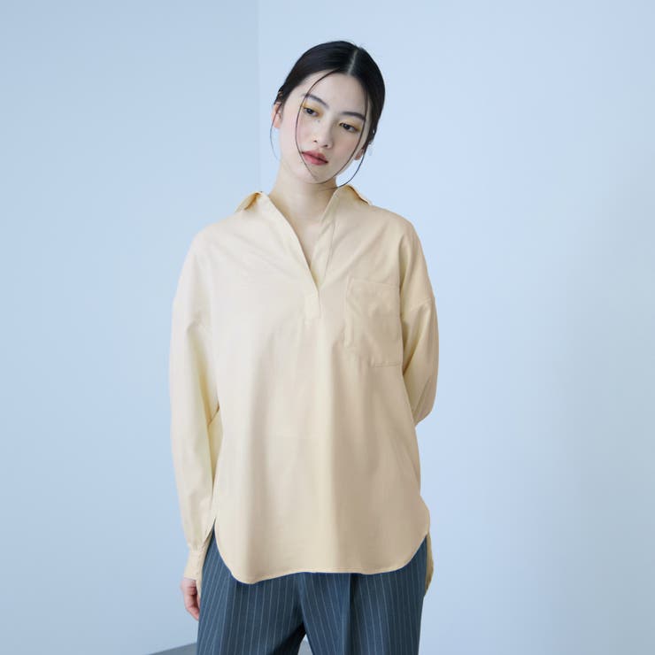 クリーム | ポケットスキッパーシャツ | VICKY