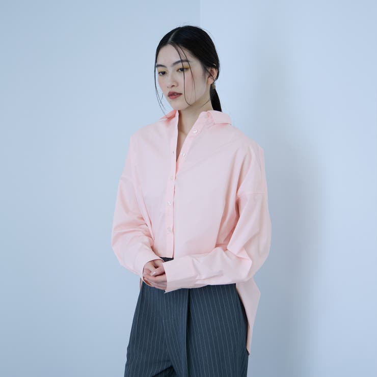 ピンク | バックロング フォルムシャツ | VICKY