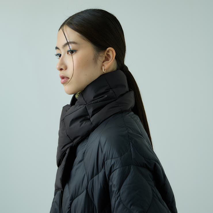 ブラック | TAION ベーシックダウンマフラー≪手洗い可能≫ | VICKY