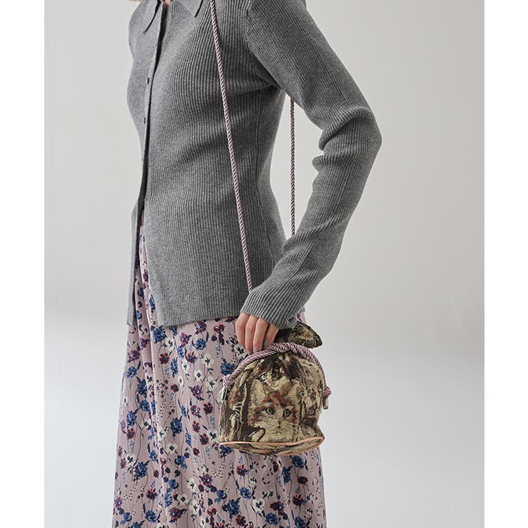 ジャガード巾着ミニバッグ | VICKY | 詳細画像1 