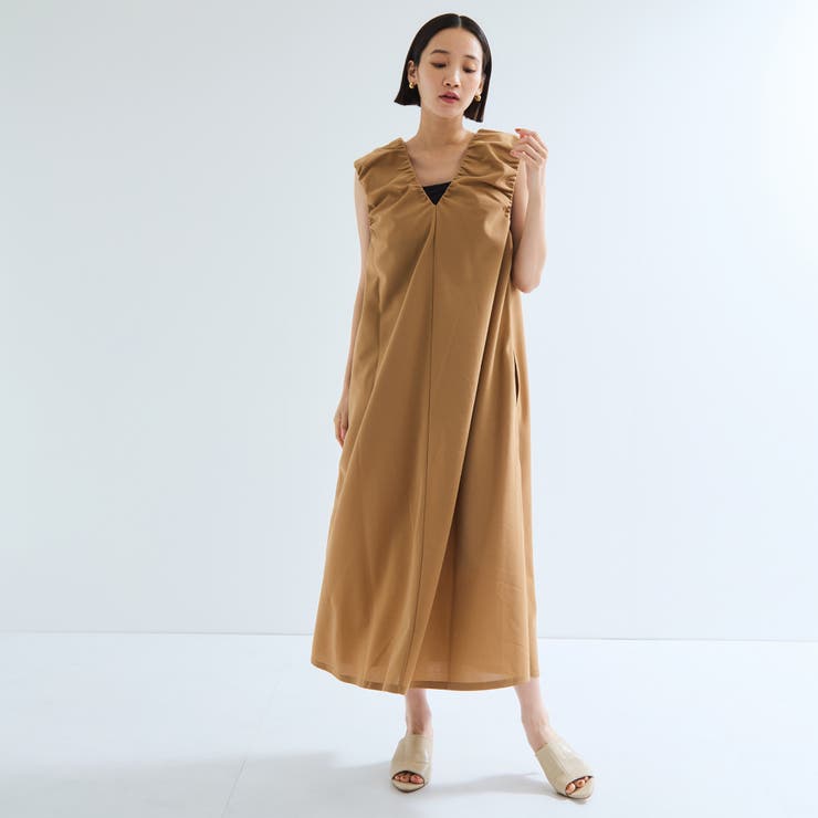 ブラウン | カットジョーゼットダブルフェイスワンピース≪手洗い可能≫ | ketty