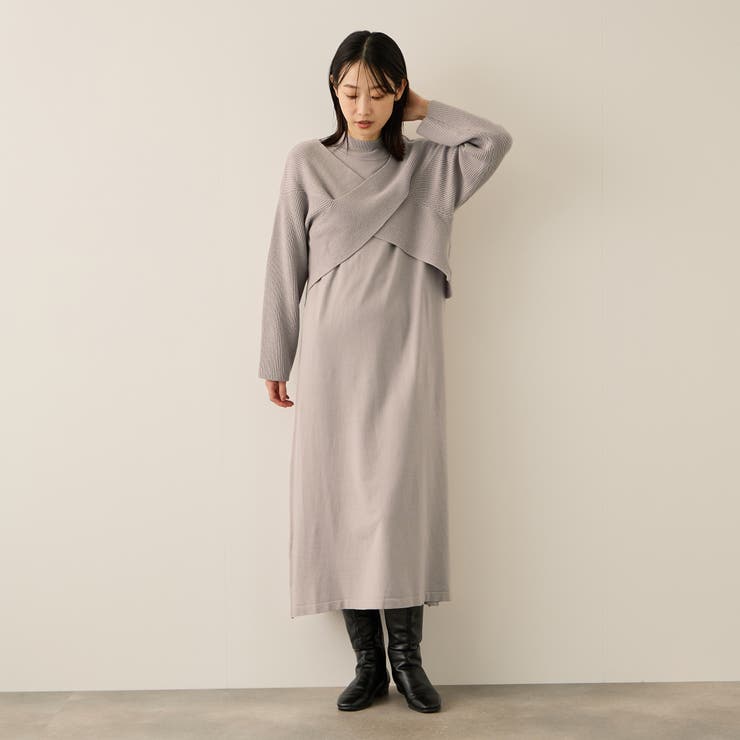 カシュクールニットアンサンブルワンピース≪手洗い可能≫ | ketty | 詳細画像3 