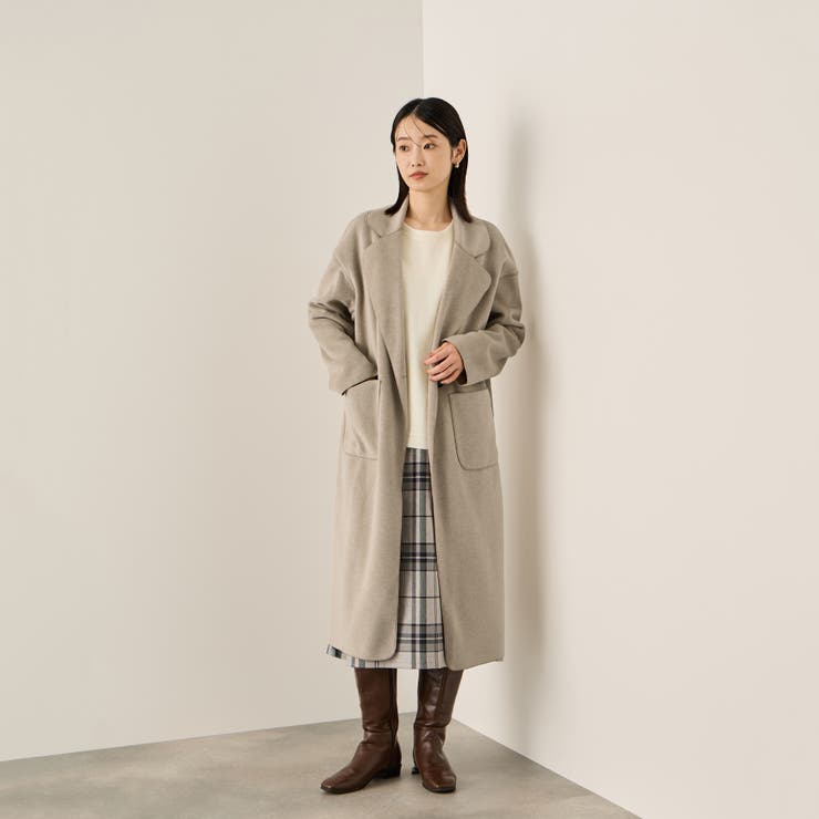 ベージュ | ブランケットメルトンガウンコート | ketty