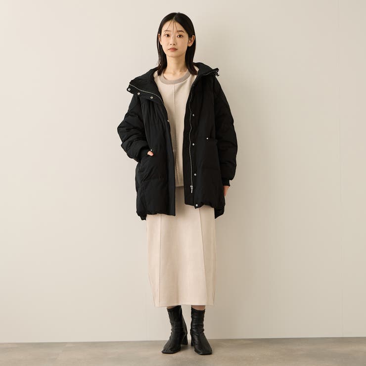 ストレッチフードピュアダウンミドルコート | ketty | 詳細画像3 