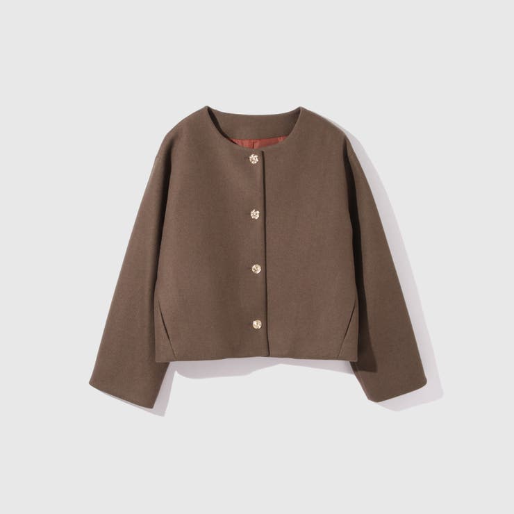 ウールチョウジャージーノーカラージャケット | ketty | 詳細画像10 