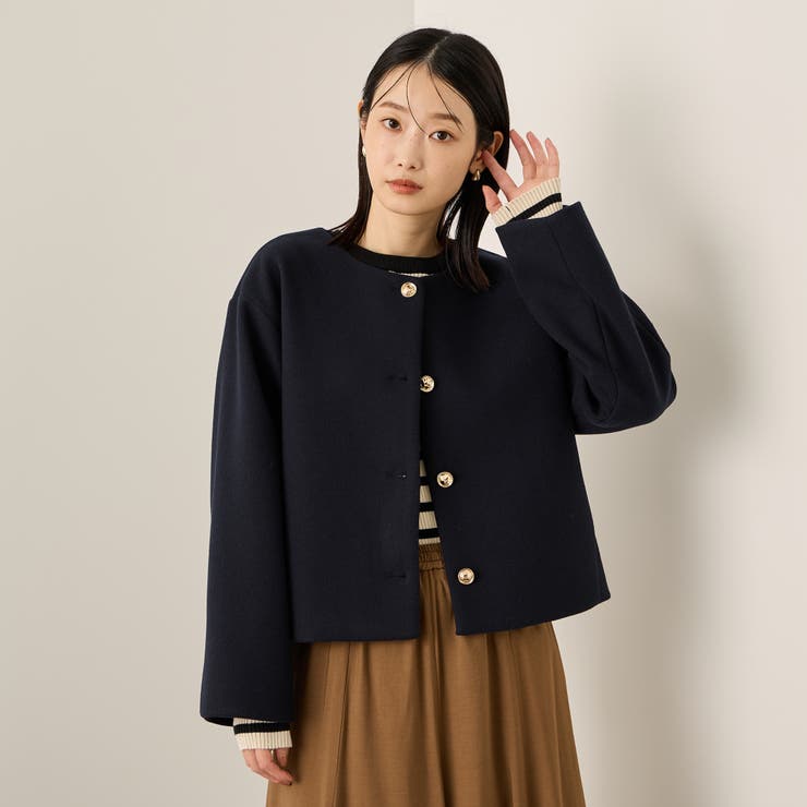 ウールチョウジャージーノーカラージャケット | ketty | 詳細画像2 