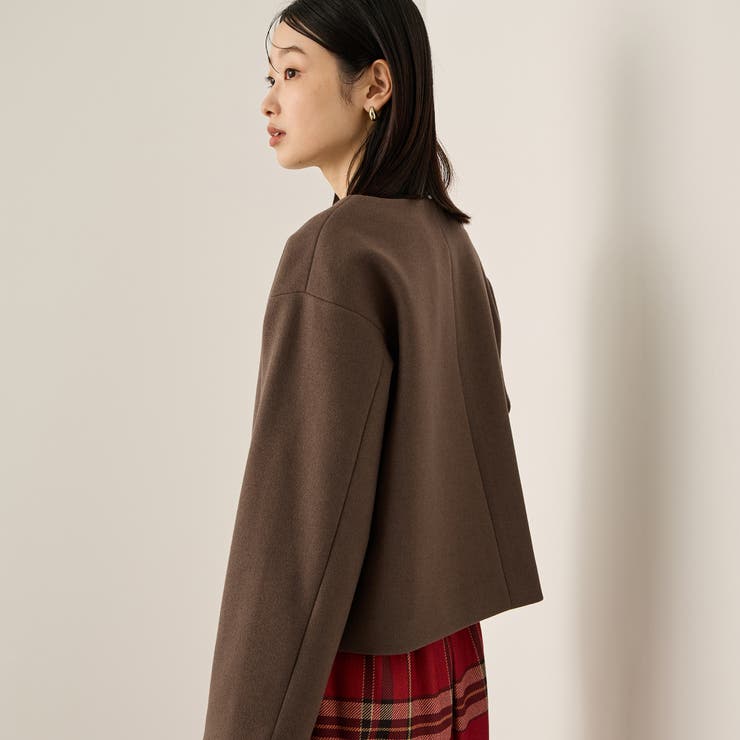 ウールチョウジャージーノーカラージャケット | ketty | 詳細画像4 