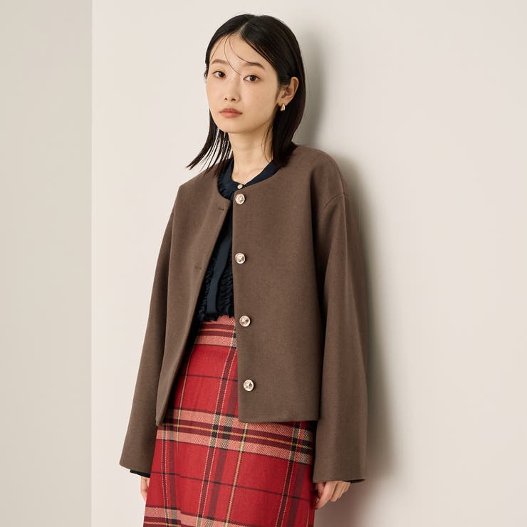 ウールチョウジャージーノーカラージャケット | ketty | 詳細画像5 