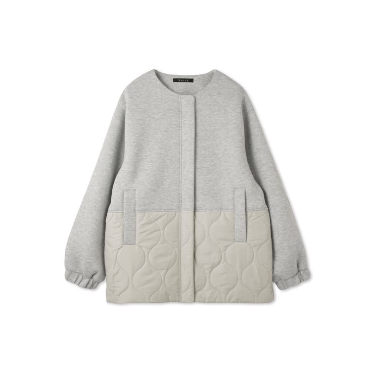 ダンボール中綿切り替えノーカラージャケット≪手洗い可能≫ | ketty | 詳細画像13 