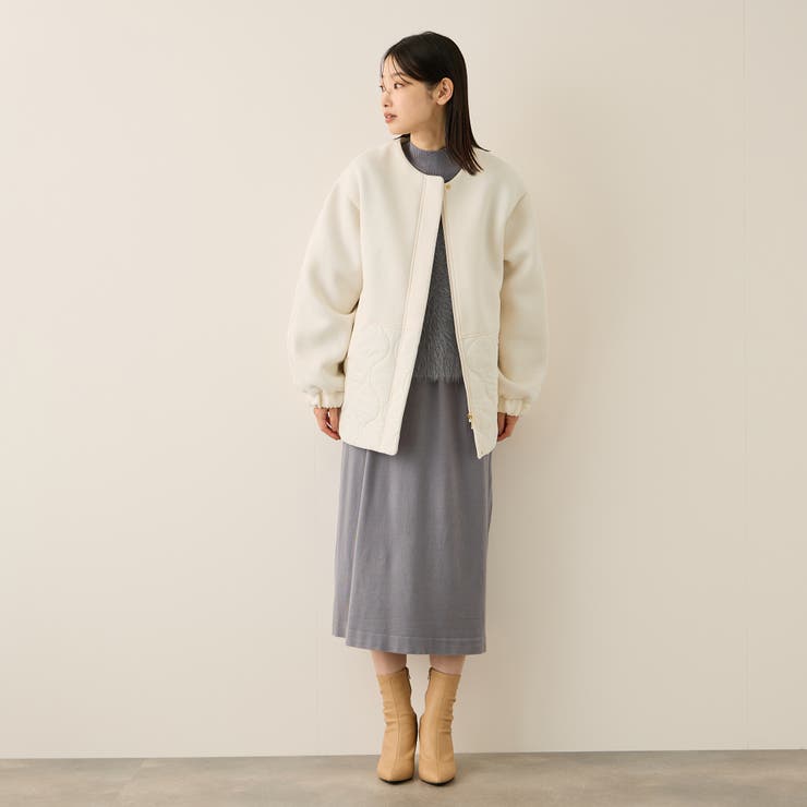 ダンボール中綿切り替えノーカラージャケット≪手洗い可能≫ | ketty | 詳細画像3 