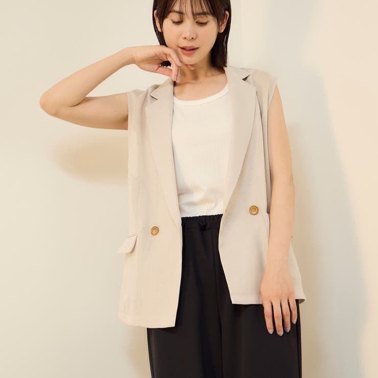 ベージュ | グリッティメッシュダブルベスト | ketty