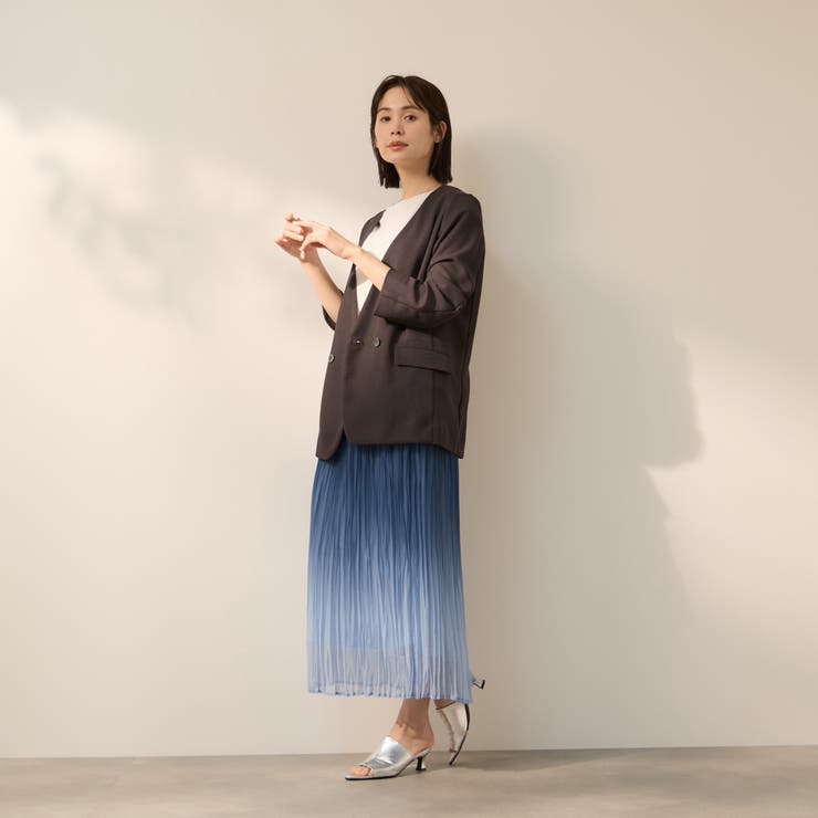 グリッディメッシュノーカラージャケット | ketty | 詳細画像10 