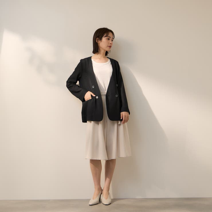 グリッディメッシュノーカラージャケット | ketty | 詳細画像7 